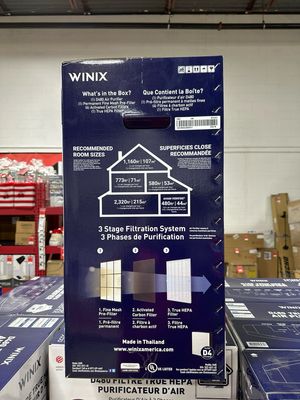 Déstockage  Winix D480 True HEPA – Purificateur d'Air 3 Étapes Certifié AHAM 45 m²