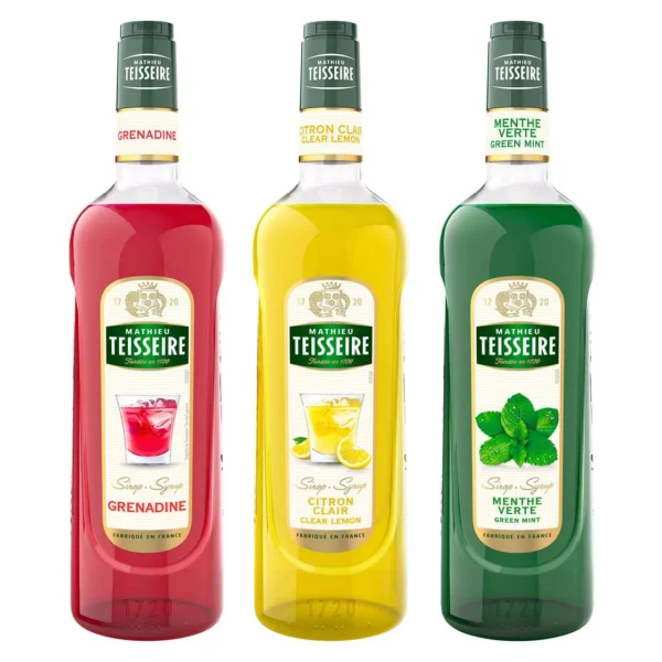 Pack Sirops Mathieu Teisseire – 3 x 1 L