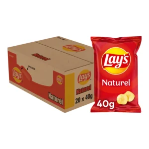 Boîtes / palette de Lay's Chips Naturel (20 x 40 g)