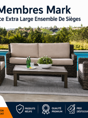 Déstockage  Ensemble de Sièges Extra Larges 4 Pièces Member's Mark