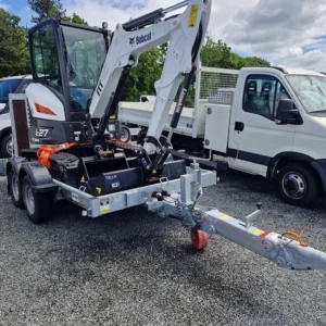 Mini-pelle Bobcat E27Z 2023 – Remorque Ecim PEG35 (3,5t) – Marteau Hydraulique Furukawa FX35-S – ( Lot Complet Professionnel )