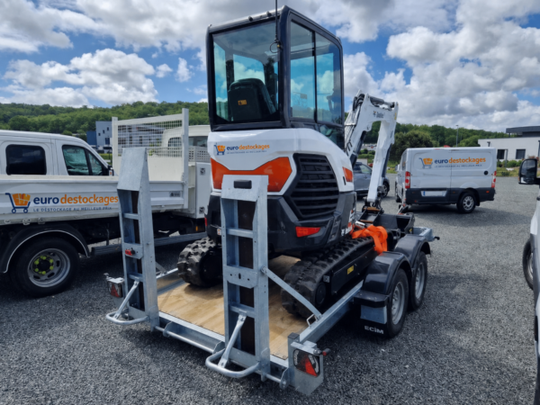 Mini-pelle Bobcat E27Z 2023 – Remorque Ecim PEG35 (3,5t) – Marteau Hydraulique Furukawa FX35-S – ( Lot Complet Professionnel )