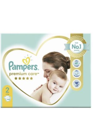 Palettes Pampers Soins Premium Taille 1 – Couches bébé (2–5 kg)