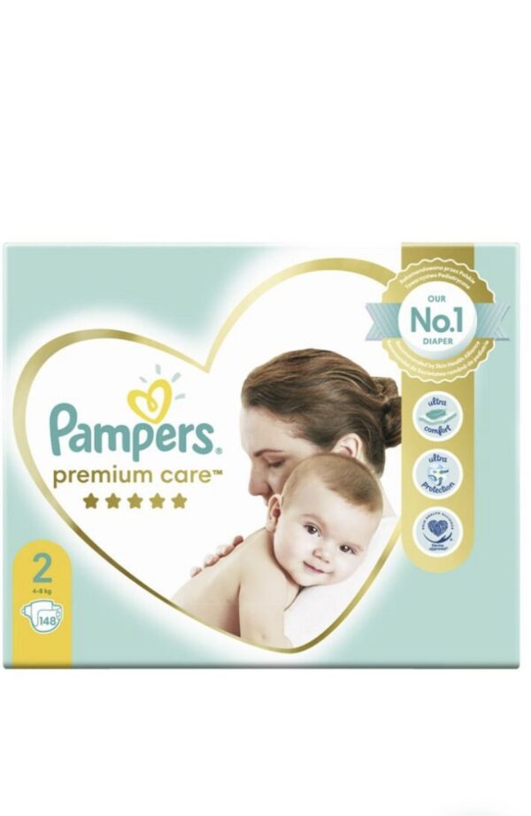 Palettes Pampers Soins Premium Taille 1 – Couches bébé (2–5 kg)