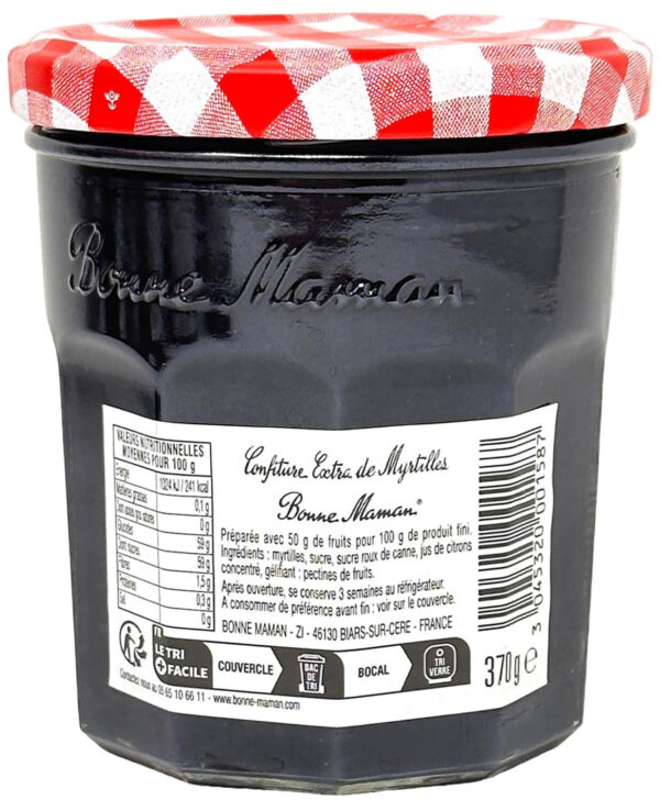 Unité/Carton/Palette-Bonne Maman Confiture de Myrtilles 370 g