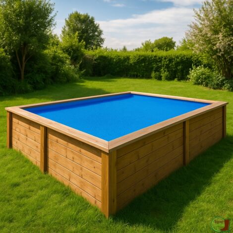 Terre Jardin – Bâche de piscine rectangulaire 10 x 5 m – Épaisseur 400 microns – Protection anti-UV – Conserve la chaleur – Bâche redécoupable