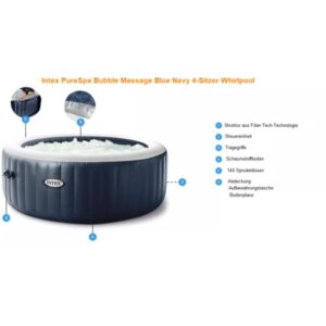 Spa gonflable INTEX PureSpa Blue Navy - 4 places