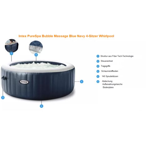 Spa gonflable INTEX PureSpa Blue Navy - 4 places