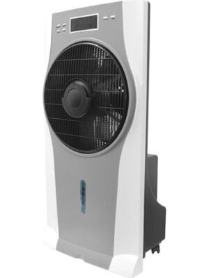 Fabrilamp – Ventilateur brumisateur sur pied Ephesus – 90 W – 3 vitesses – Humidificateur avec télécommande et minuterie – Réservoir 2,5 L