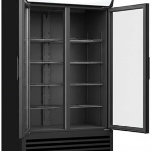 Armoire Réfrigérée à Boissons 568 L 2 Portes Vitrées – Éclairage LED – 8 Grilles Réglables – Sans Givre