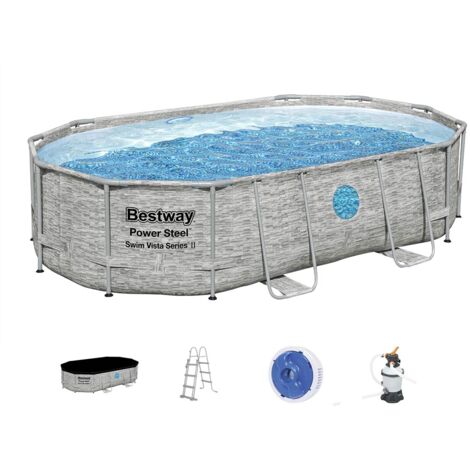 Piscine hors sol  Bestway Power  Steel Swim Vista 488 x 305 x 107 cm
