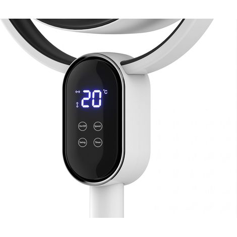 Purline – Ventilateur de table silencieux 40W – 3 vitesses – Oscillation horizontale automatique – Hauteur réglable – Écran tactile LED
