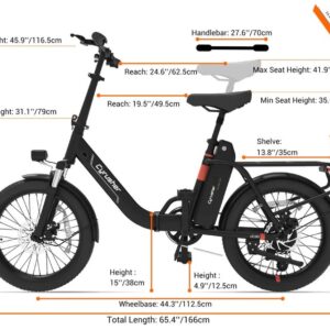Cyrusher Loop2.0 Vélo Électrique Pliant 20" 48V 10.4Ah – E-Bike Urbain