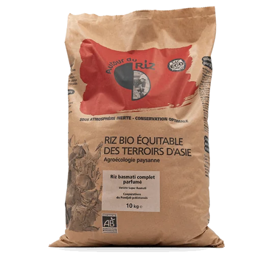 Riz Basmati complet bio équitable 10 kg
