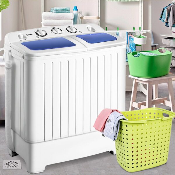 Machine à laver portable Costway Twin Tub 20 lb