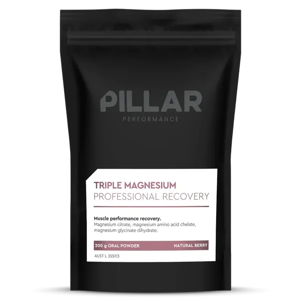 Triple Magnésium poudre - PILLAR - Baies naturelles - Sachet 200g en gros et détails